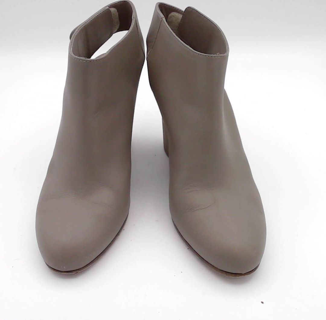 Vince Gray Ingrid Leather Block Heel Ankle Booties, 6.5