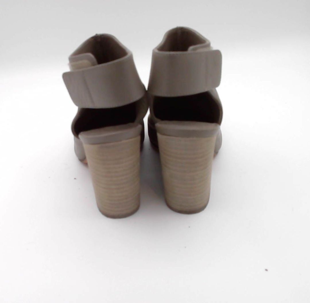 Vince Gray Ingrid Leather Block Heel Ankle Booties, 6.5