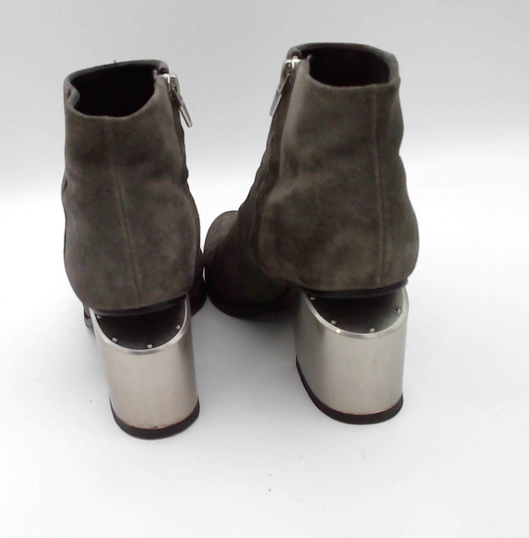 Alexander Wang Gray Steel Heel Cutout Detail Boots, 36