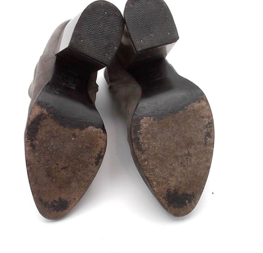 Alexander Wang Gray Steel Heel Cutout Detail Boots, 36