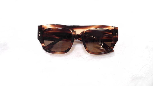 Gucci Brown Logo Brown Square Unisex Sunglasses