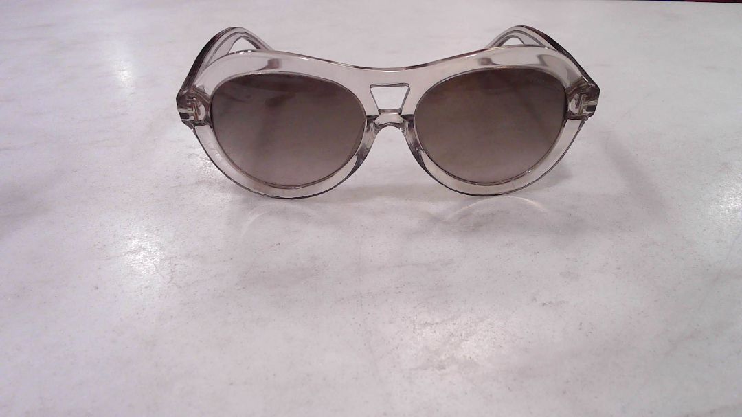 Tom Ford Clear Isla Chunky Aviator Sunglasses
