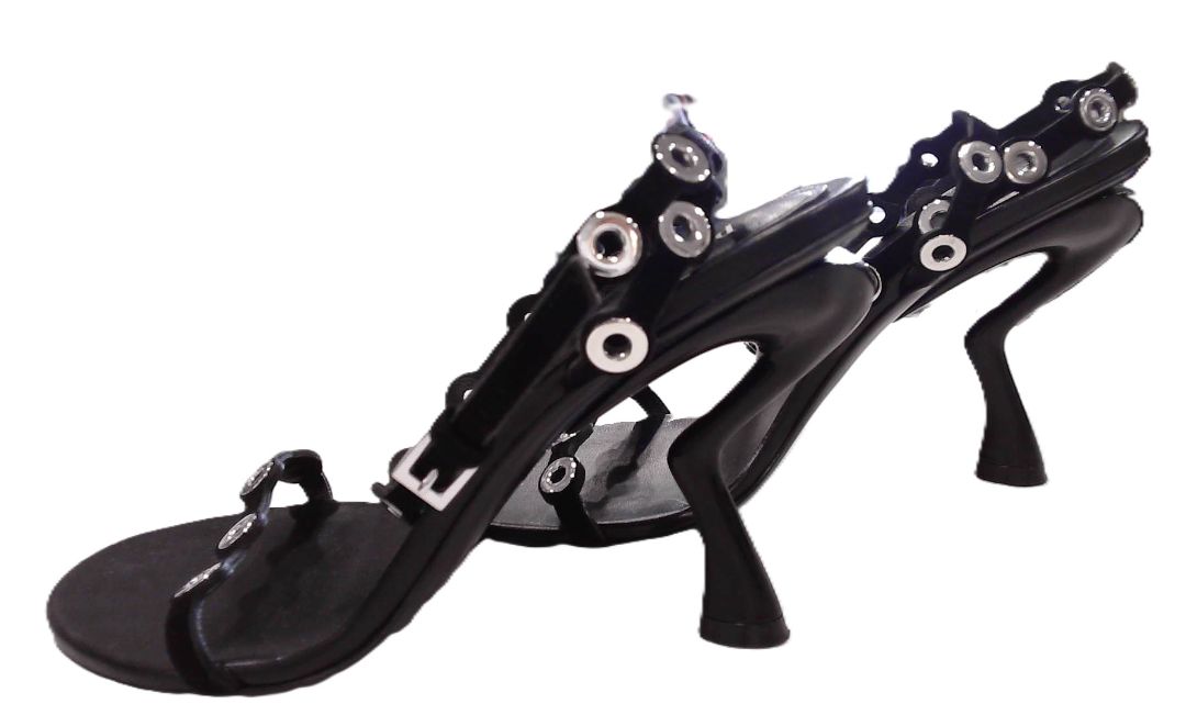 Pucci Black Emilio 55mm Sculpted Heel Sandals, 38