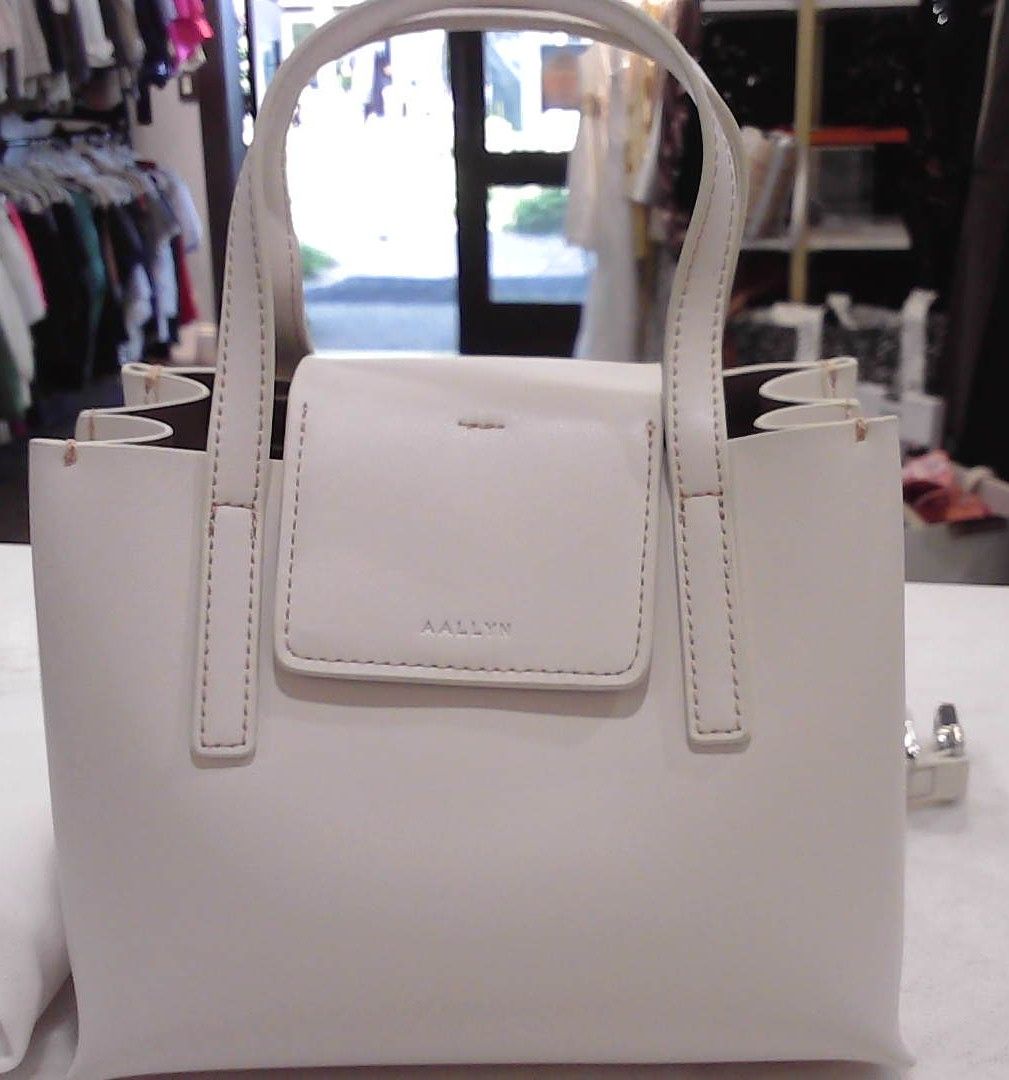 AALLYN Ivory Stella Leather Mini Satchel Bag