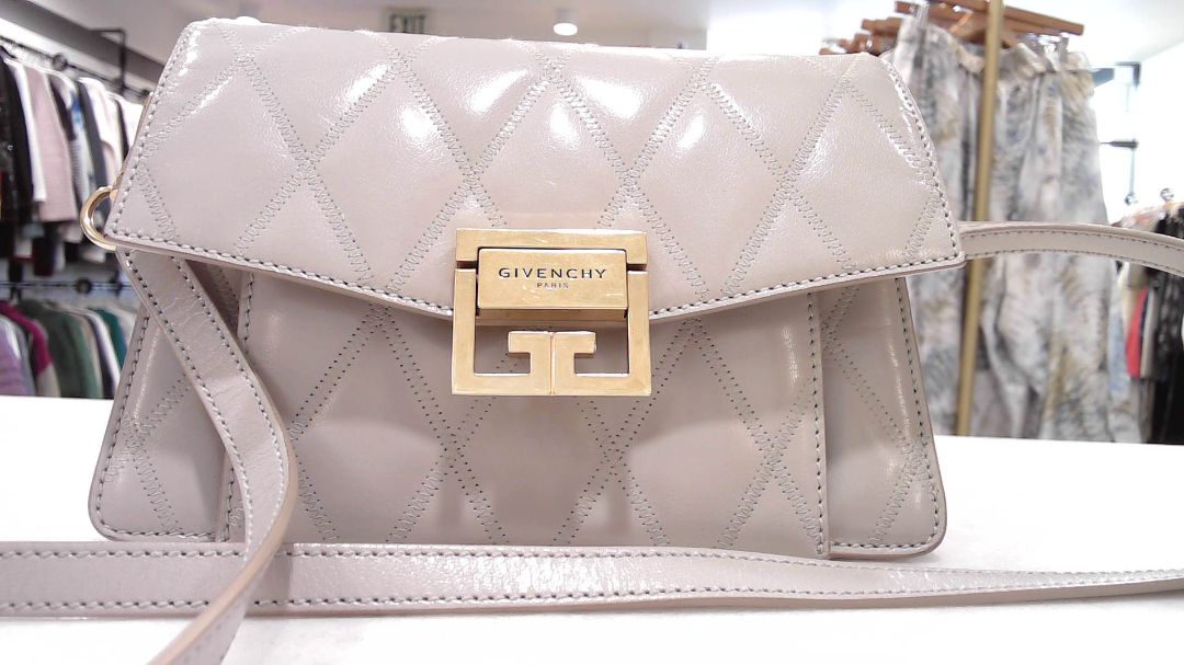 Givenchy Light Taupe GV3 Quilted Leather Bag