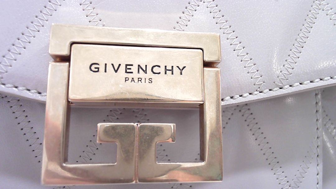 Givenchy Light Taupe GV3 Quilted Leather Bag