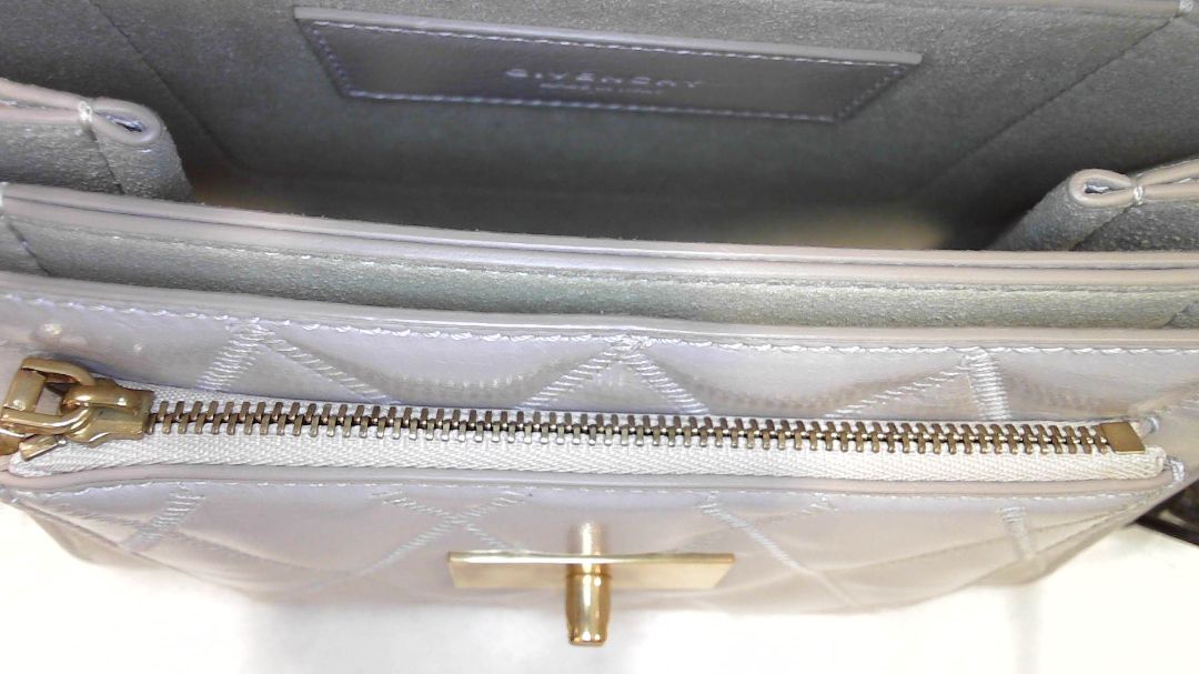 Givenchy Light Taupe GV3 Quilted Leather Bag