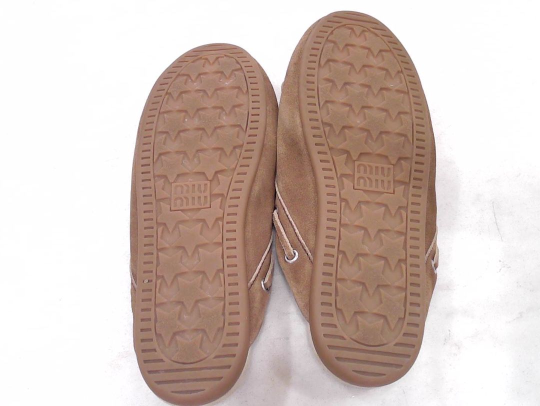 Miu Miu Brown Faded Suede Deck Mules, 39