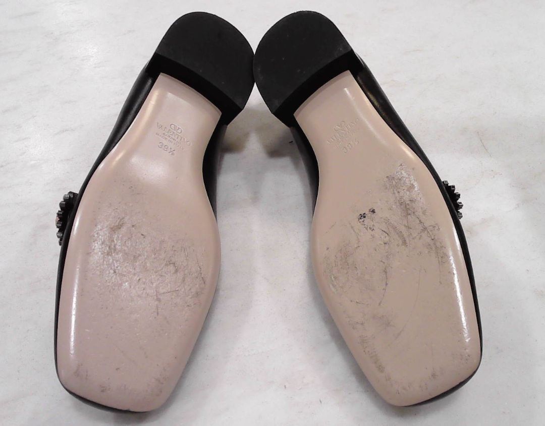 Valentino Garavani Black Mary-Jane Preshoes Ballerina Flats, 39.5