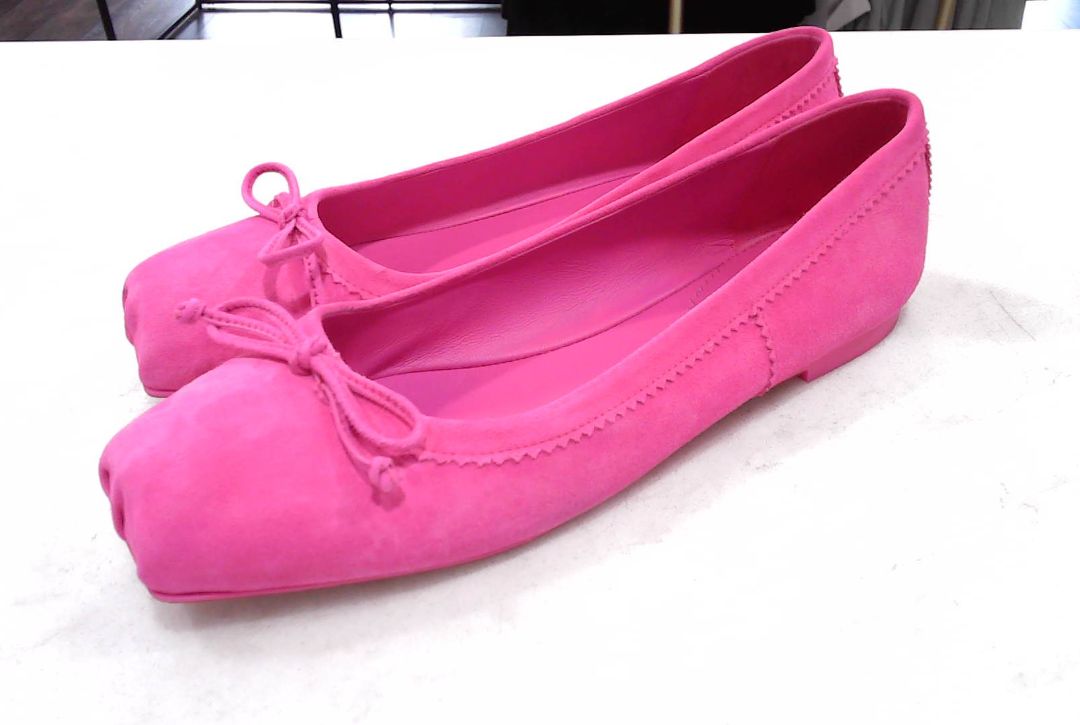 Christian Louboutin Hot Pink Mamadrague Square Toe Ballet Flats, 39