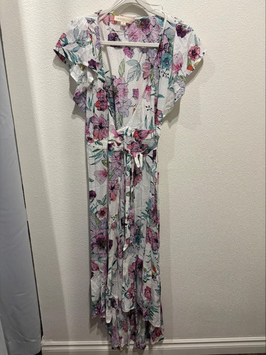 Lovestitch Multi-Color Floral Wrap Maxi Dress, S