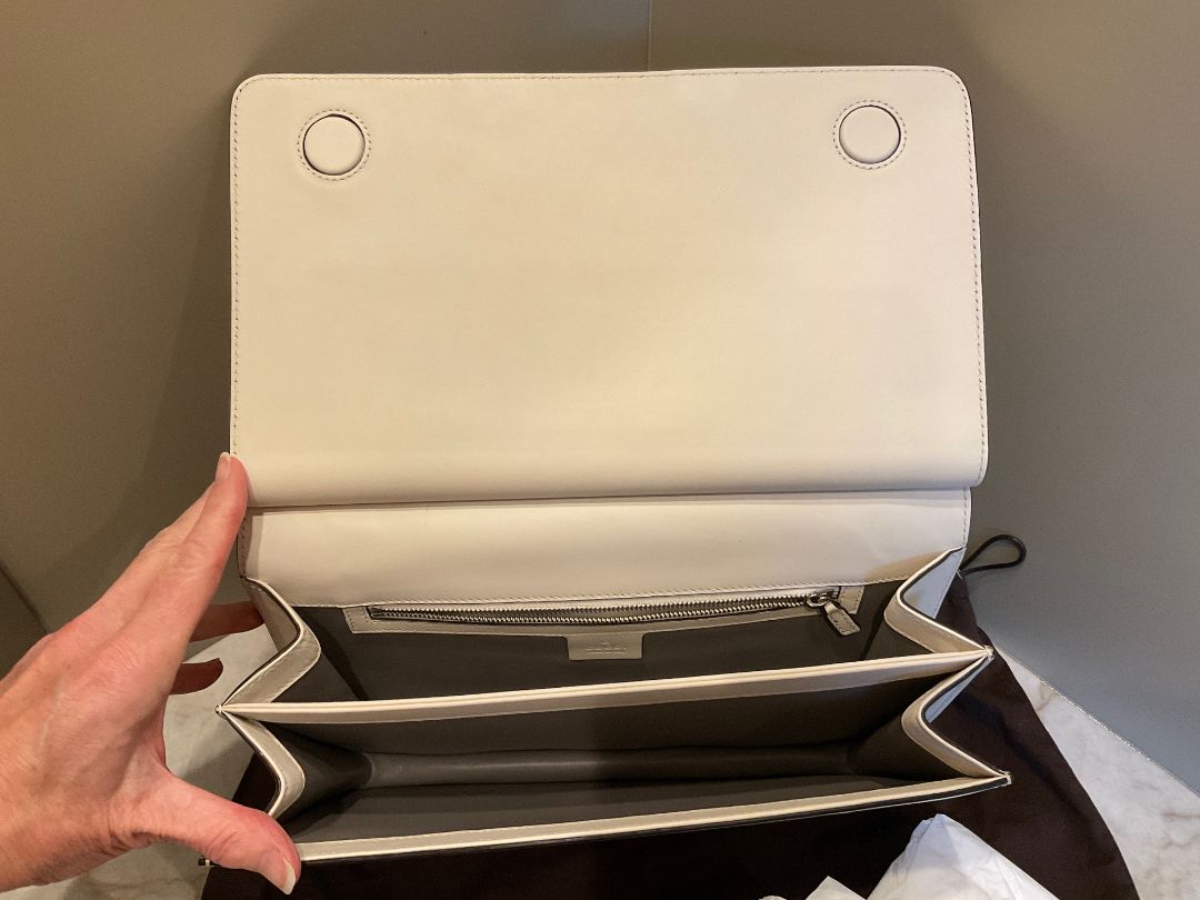 Gucci Ivory Lady Bamboo Flap Bag