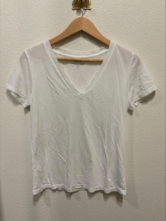 Vince White 100% Pima Cotton V-Neck T-Shirt, s