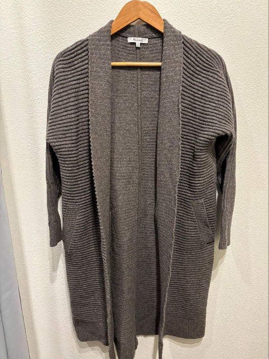 Madewell Brown Fulton 100% Merino Wool Sweater Coat, XXS