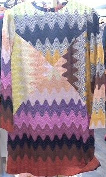 Missoni Multi-Color Long Sleeve Knit Dress, 42